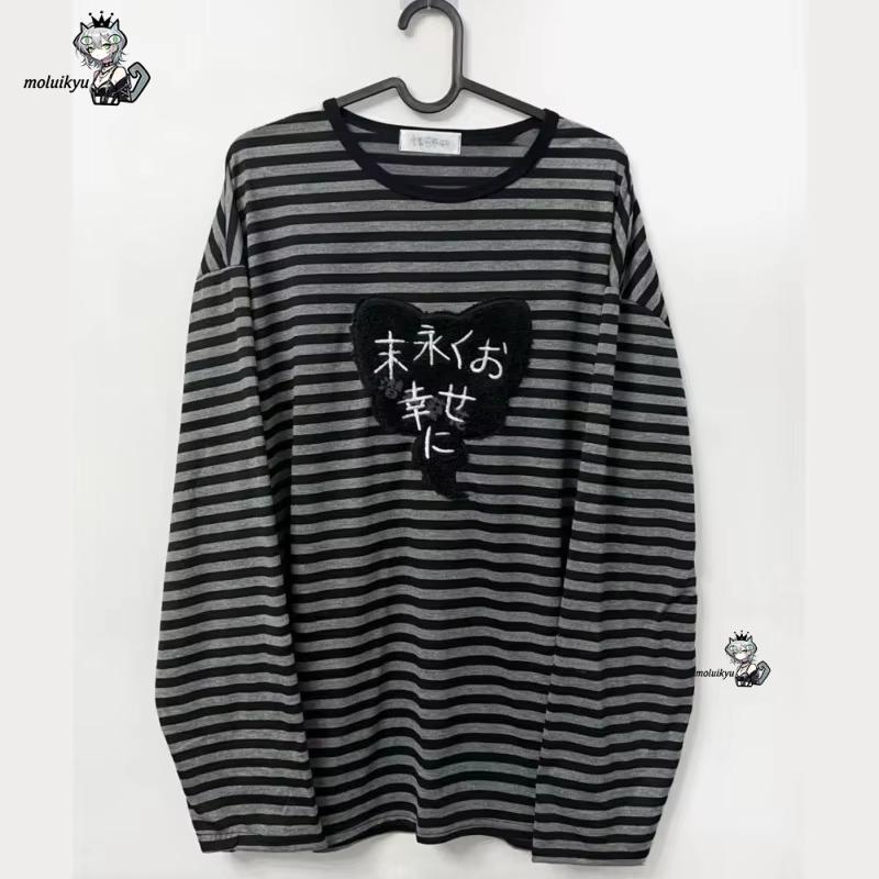 Embroidery Cotton Shirt - Y2K American Punk Vintage O Neck