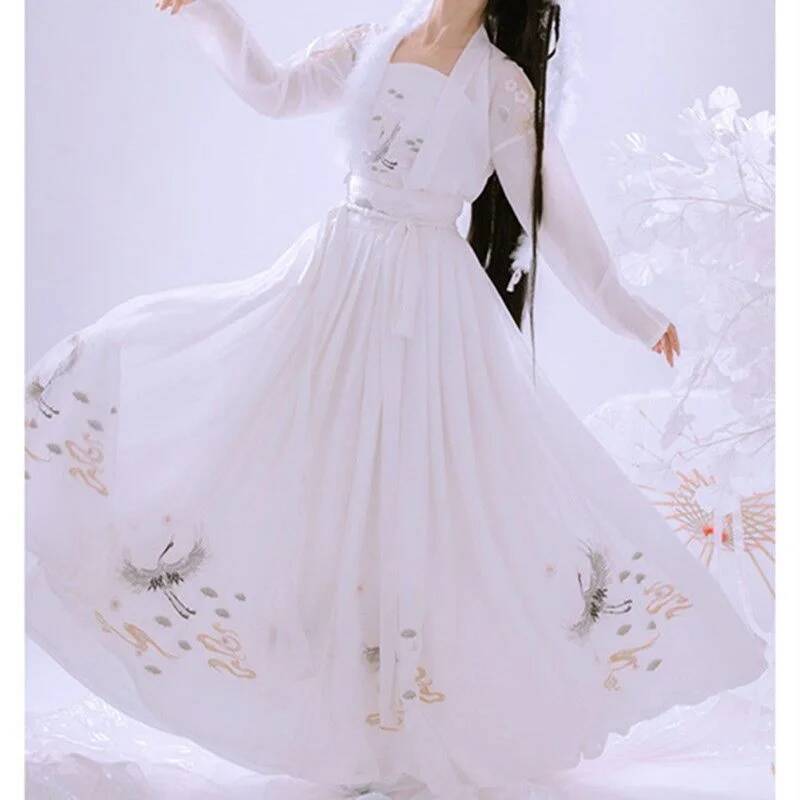 Chinese Ancient Hanfu Women's  - Embroidery Cotton Shirt review and price