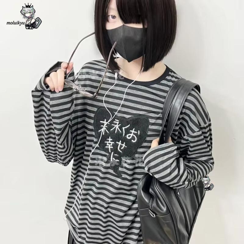 Y2K American Punk Vintage O Ne - Embroidery Cotton Shirt review and price