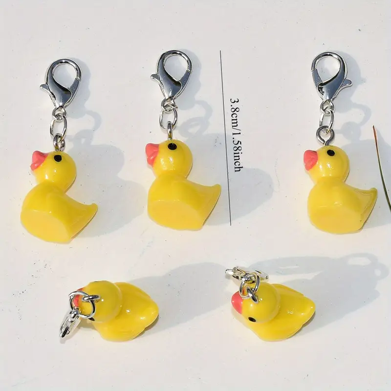 5pcs Lobster Clasp Resin Duck  - Stitch Marker Ring review and price