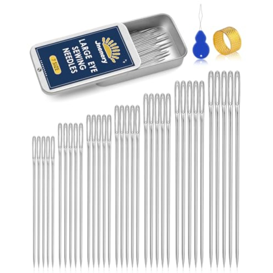 Large Eye Sewing Needles, 7 Si - Embroidery Quilting review and price